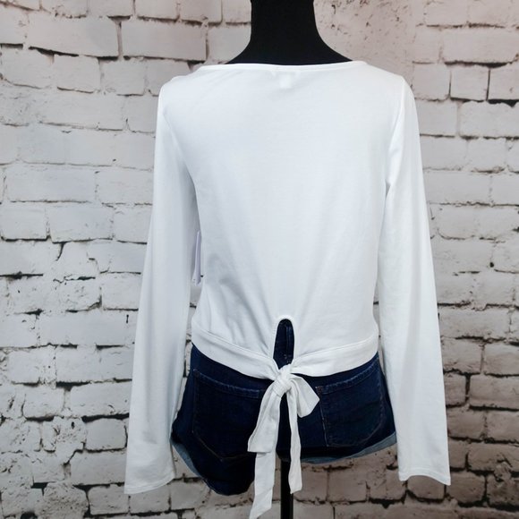 Guess white long sleeve tee large junior - Picture 4 of 8